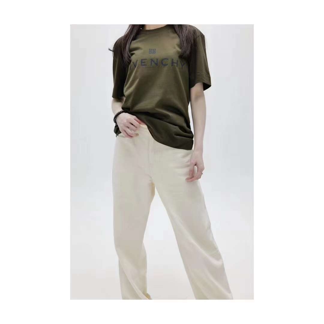 Givenchy FW22 lettering logo print T-shirt Brown 5.16