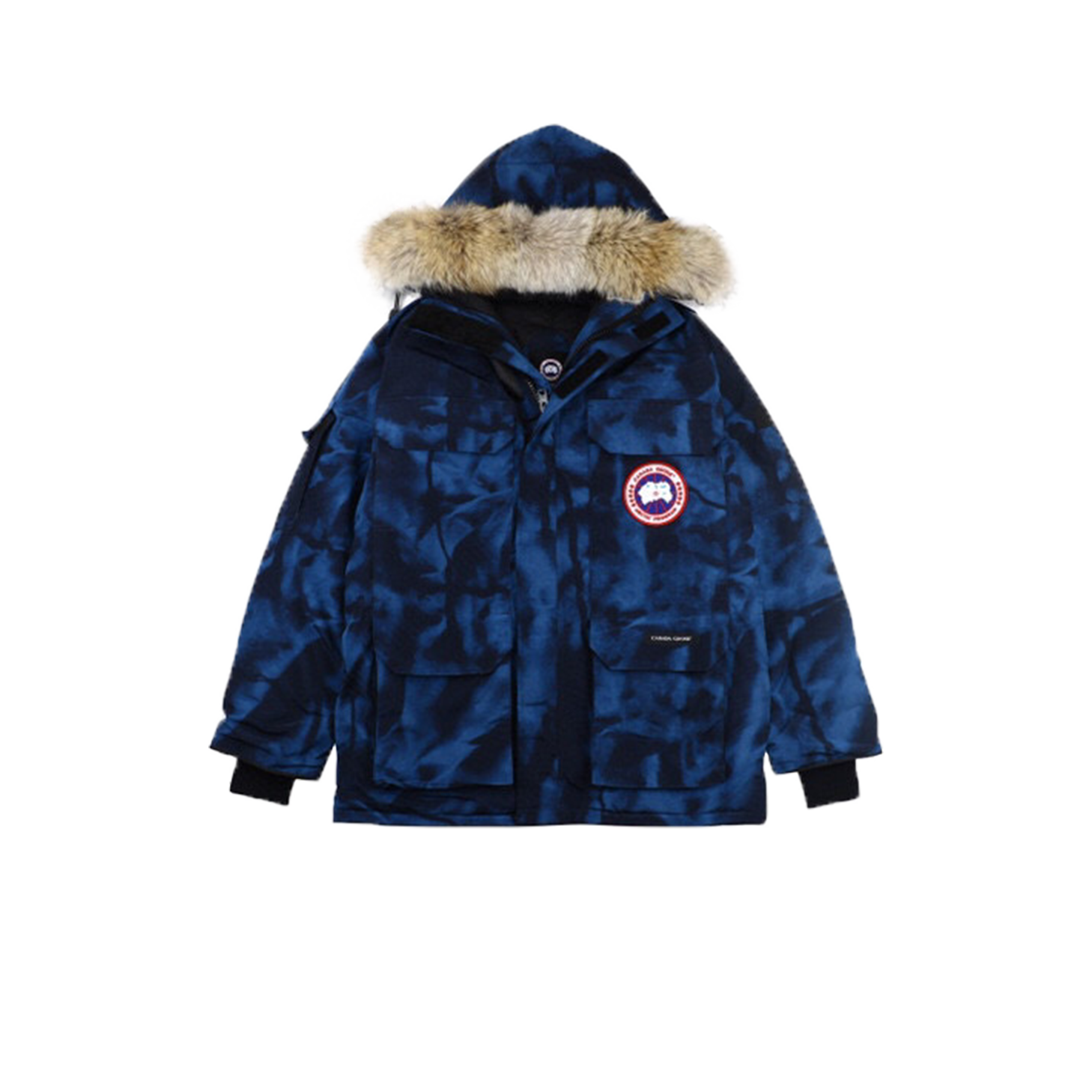08 CANADA GOOSE EXPEDITION PARKA BLUE ABSTRACT CAMO