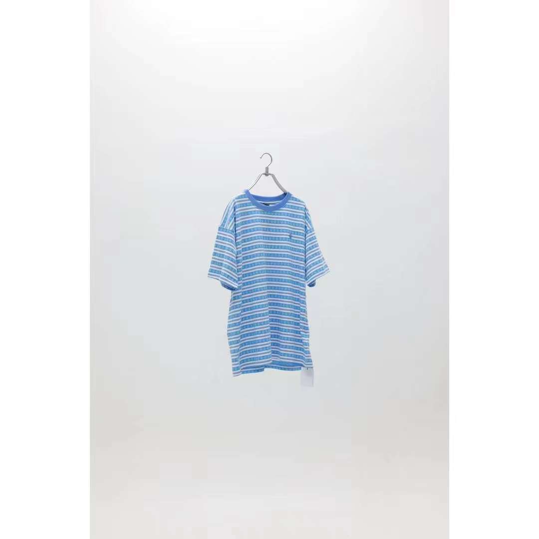 Chrome Hearts Knit Gingham Embroidered T-Shirt Blue 5.16