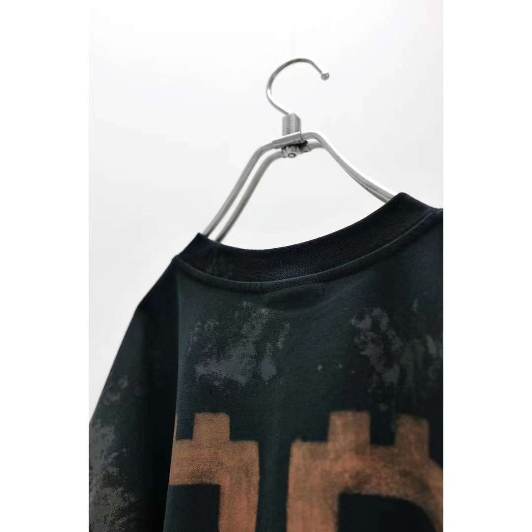Balenciaga CRYPTO T-SHIRT OVERSIZED IN BLACK FADED 5.23