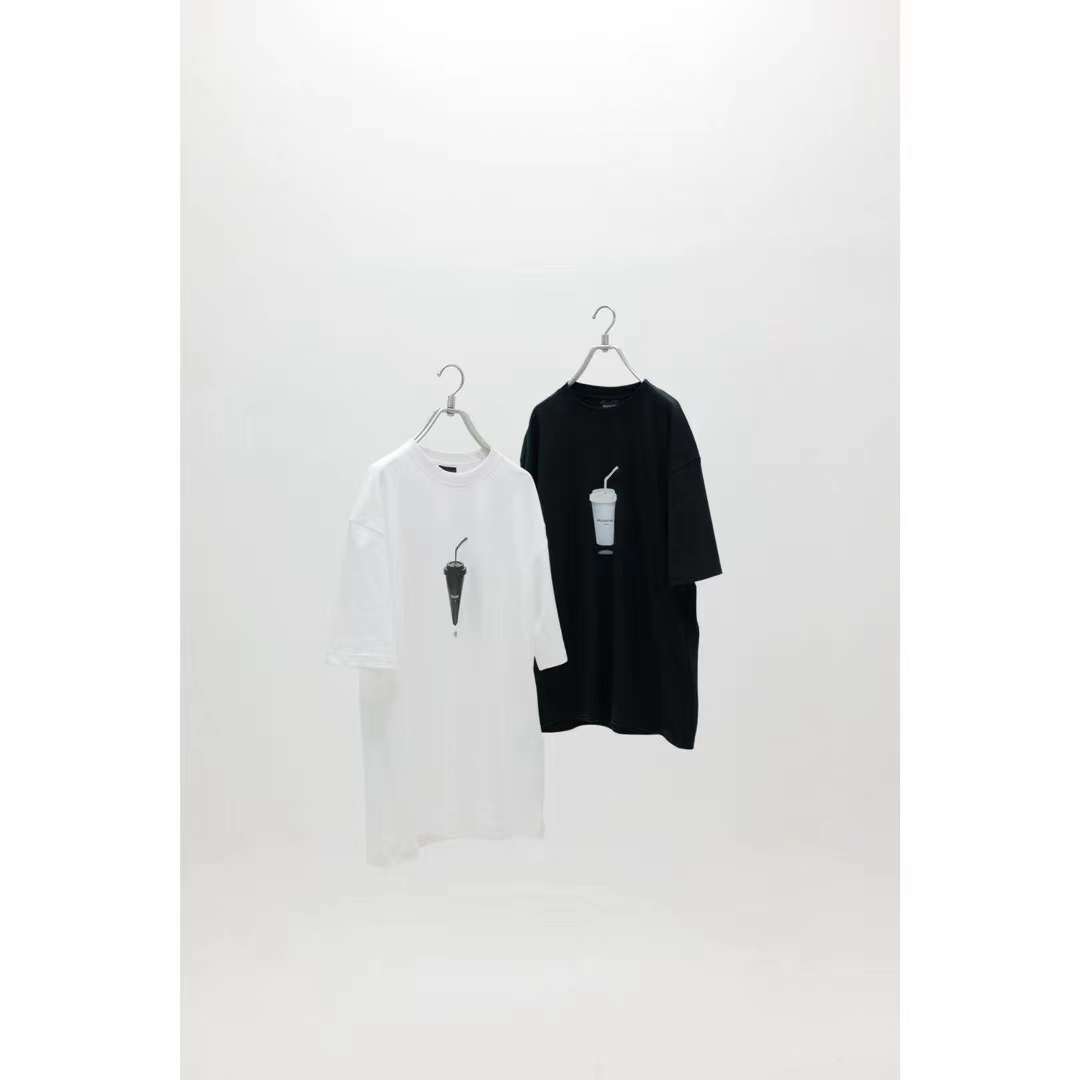 Balenciaga SS23 limited edition coffee cup print short-sleeved T-shirt White 5.23