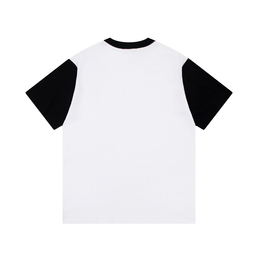 Celine 23ss front graphic print stitching short-sleeved T-shirt White 6.14