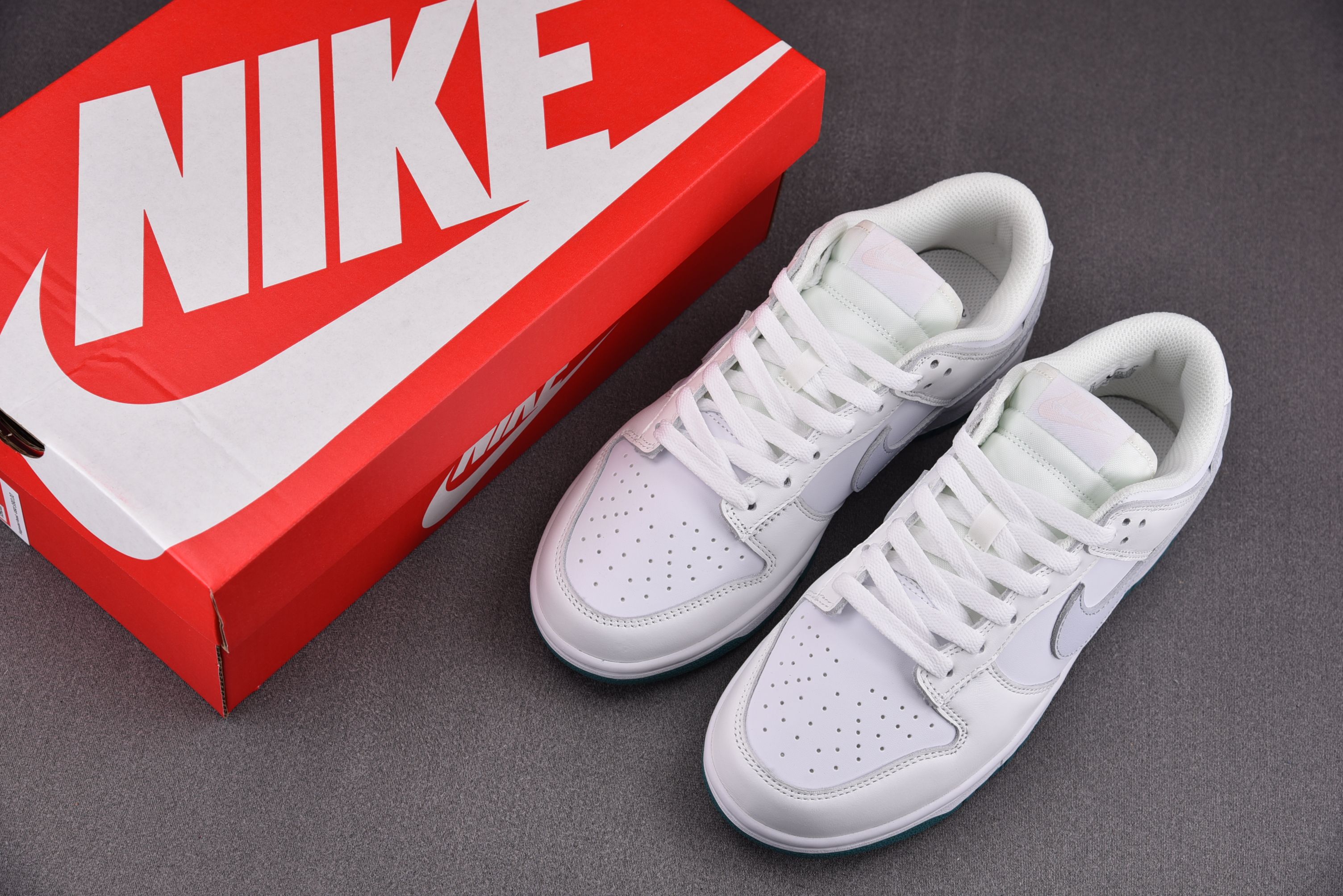 Nike Dunk Low White Green Grey