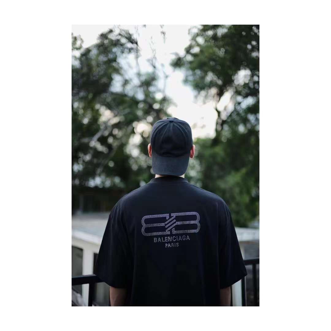 Balenciaga Cotton Short Sleeves Logo Luxury T-Shirts 5.23