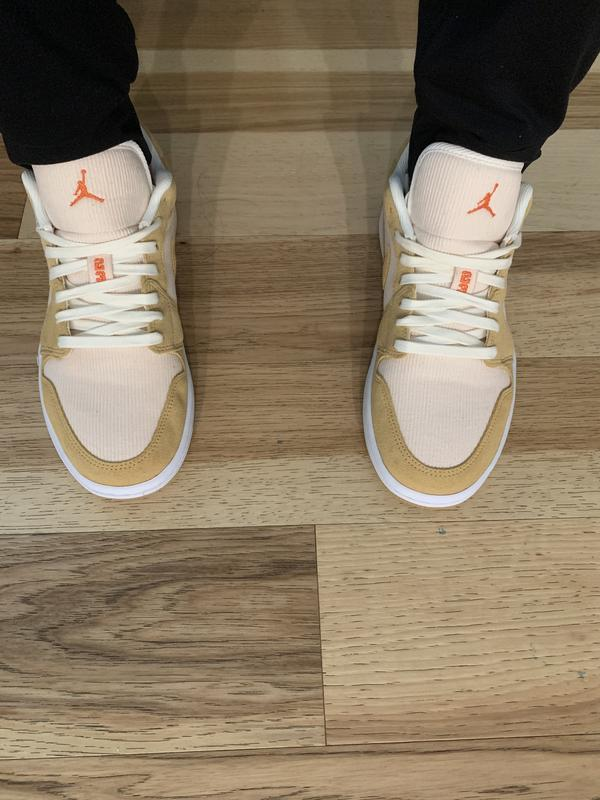 Jordan 1 Low SE Twine Orange Quartz Corduroy (Women Size!!)