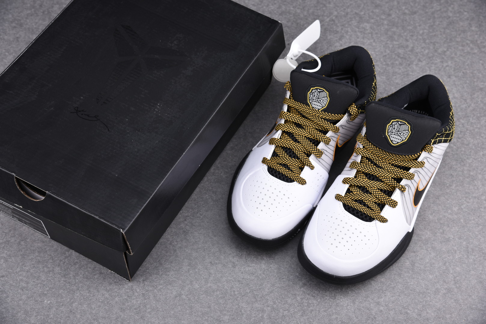 Nike Kobe 4 Protro White Black Del Sol