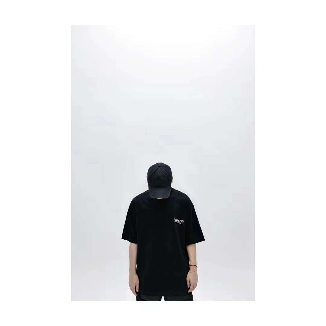 Balenciaga Political Campaign Short Sleeve Black 5.16