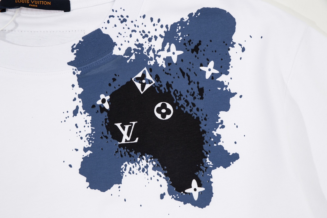 Louis Vuitton 23ss Front and Back Graphic Print Short Sleeve T-Shirt White 6.14
