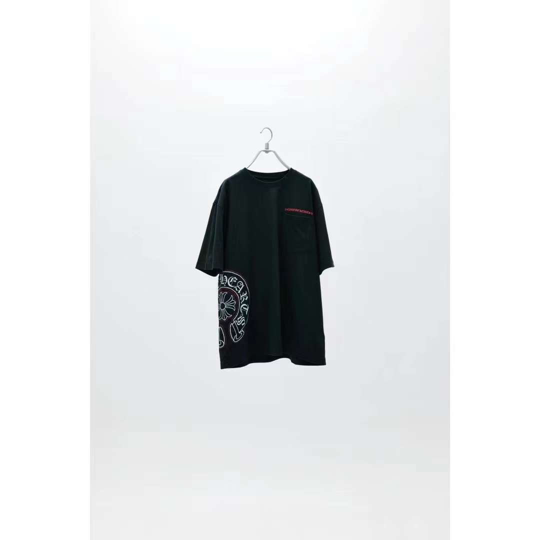 Chrome Hearts Sanskrit scroll print round neck T-shirt black 5.16