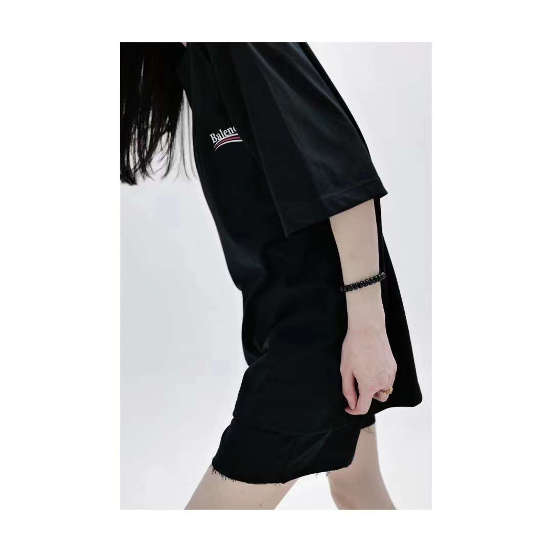 Balenciaga Political Campaign Short Sleeve Black 5.16