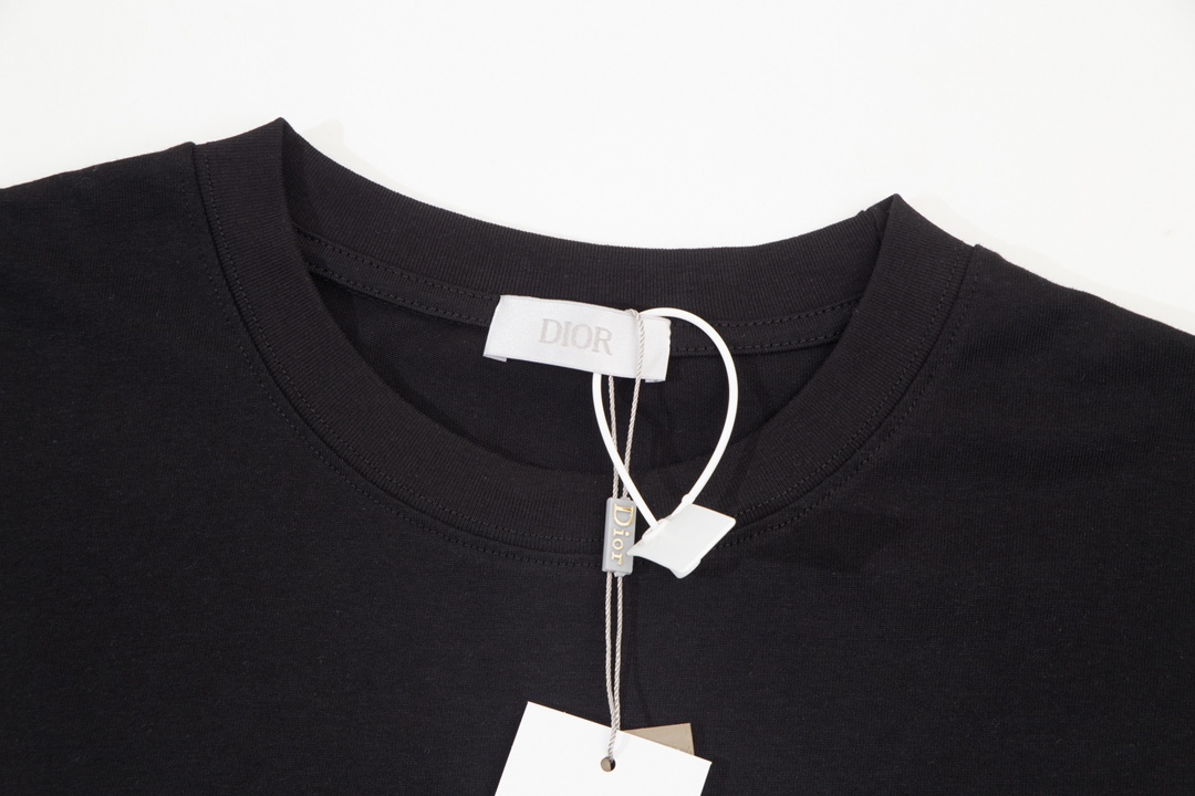 Dior Black Gradient Reversible Logo Print Short Sleeve T-Shirt 6.14