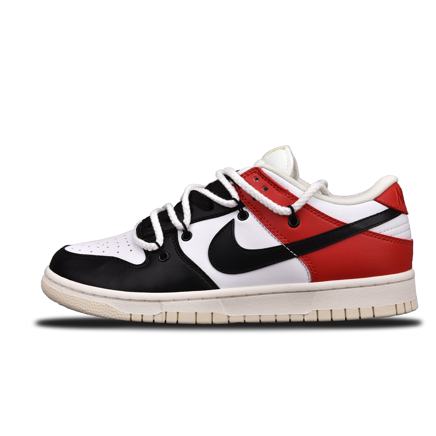 Nike Dunk Low Black White Red (Custom Sneaker)