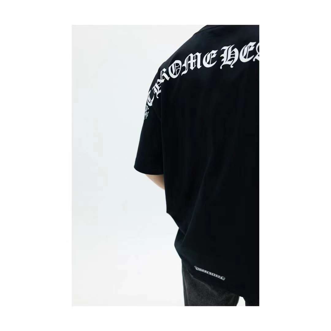 Chrome Hearts Sanskrit scroll print round neck T-shirt black 5.16