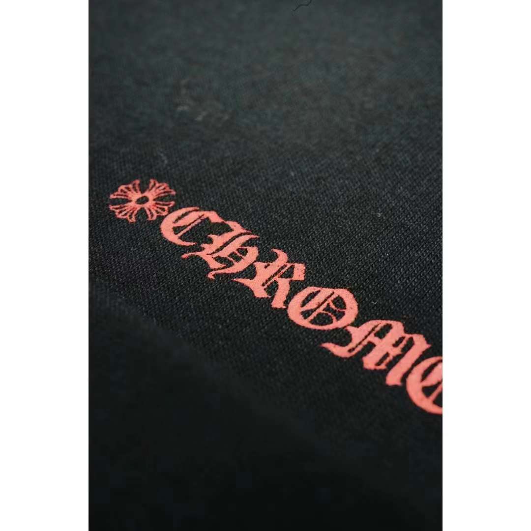 Chrome Hearts Sanskrit scroll print round neck T-shirt black 5.16