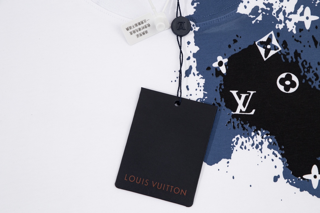 Louis Vuitton 23ss Front and Back Graphic Print Short Sleeve T-Shirt White 6.14