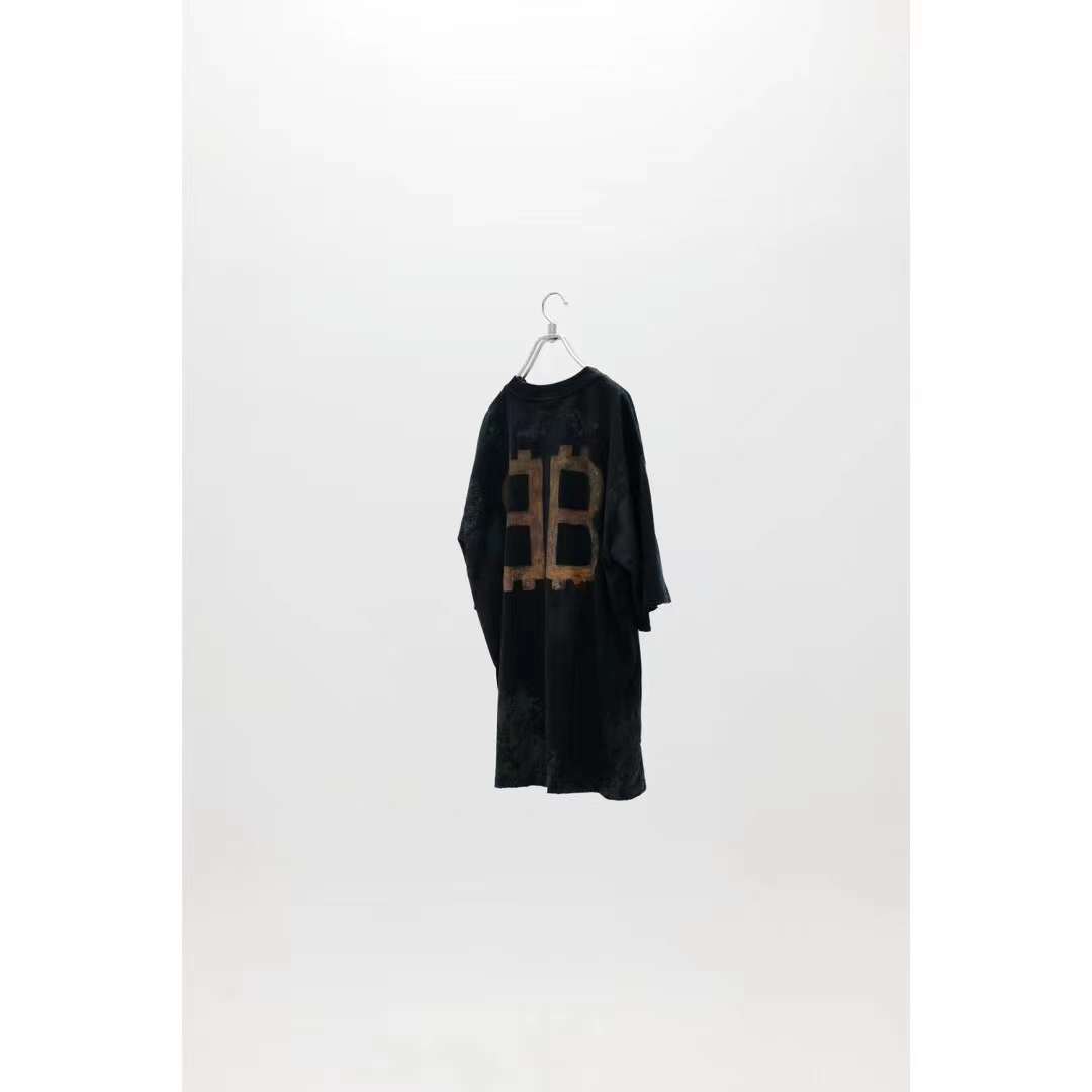 Balenciaga CRYPTO T-SHIRT OVERSIZED IN BLACK FADED 5.23
