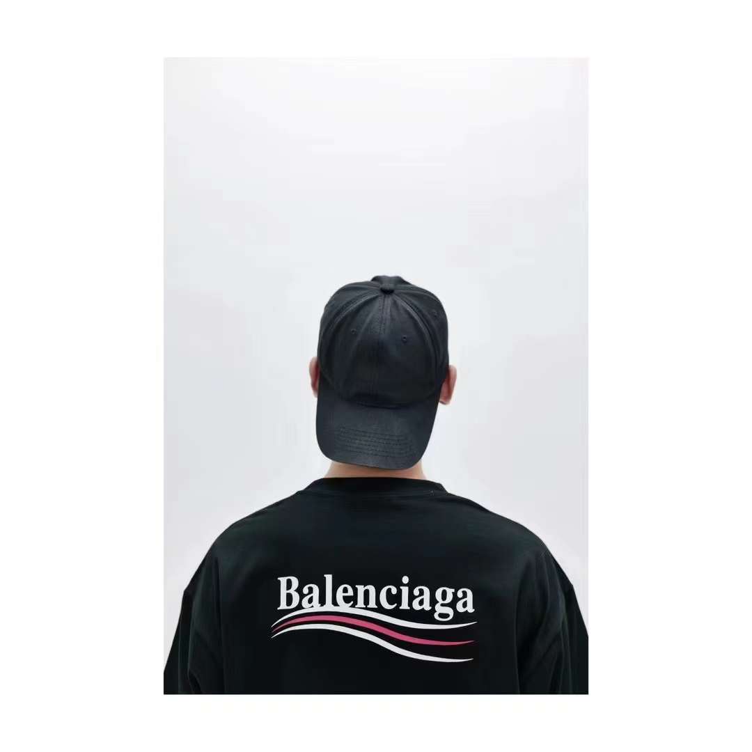 Balenciaga Political Campaign Short Sleeve Black 5.16