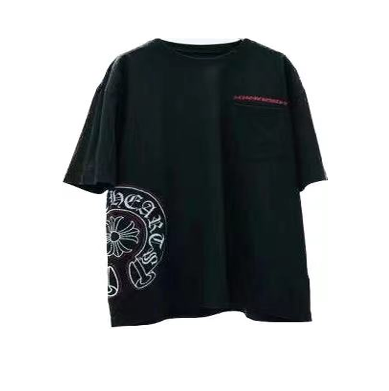 Chrome Hearts Sanskrit scroll print round neck T-shirt black 5.16
