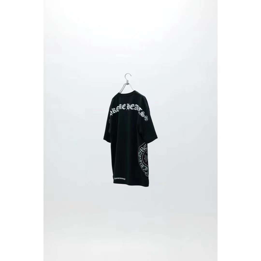 Chrome Hearts Sanskrit scroll print round neck T-shirt black 5.16