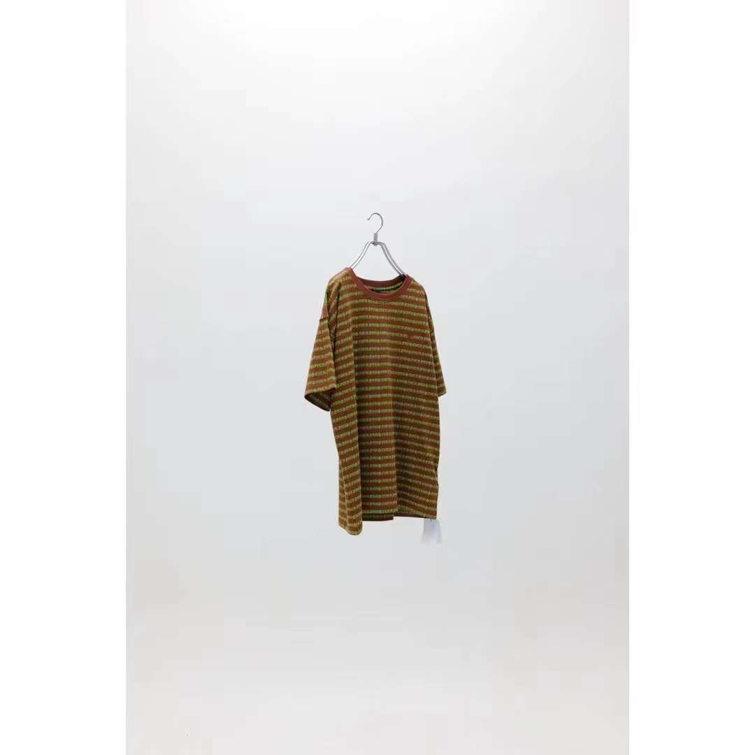Chrome Hearts Knit Gingham Embroidered T-Shirt Brown 5.16