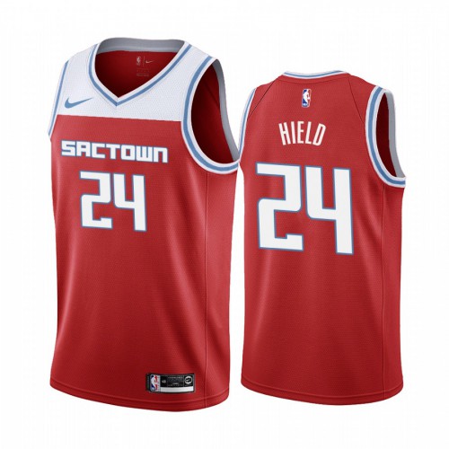 Sacramento Kings #24 Buddy Hield 2019-20 Mens Red City Edition Jersey Mens