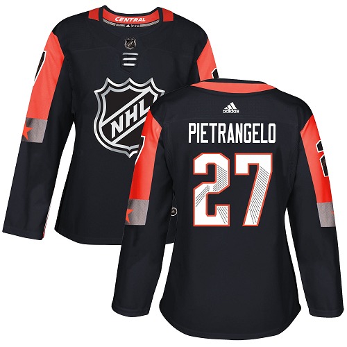 Adidas St. Louis Blues #27 Alex Pietrangelo Black 2018 All-Star Central Division Authentic Women's Stitched Jersey Womens