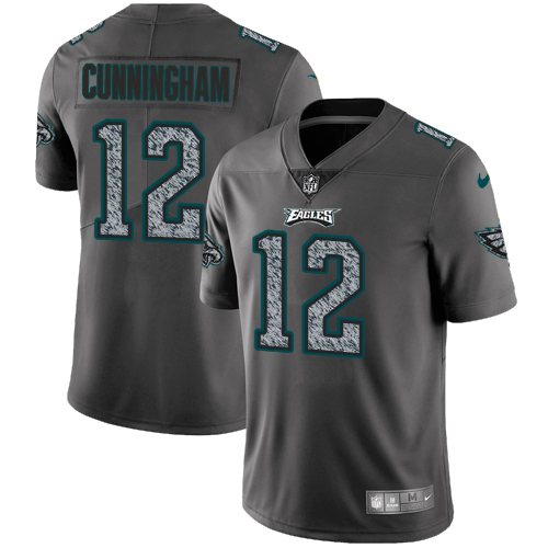 Philadelphia Eagles #12 Randall Cunningham Gray Static Men's Stitched Vapor Untouchable Limited Jersey Men's