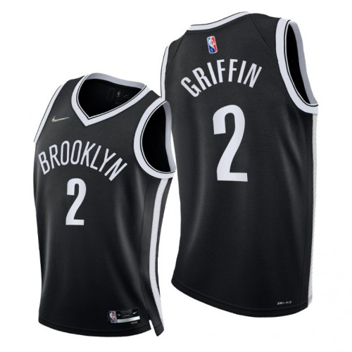 Brooklyn Nets #2 Blake Griffin Youth 2021-22 75th Diamond Anniversary Jersey Black Youth
