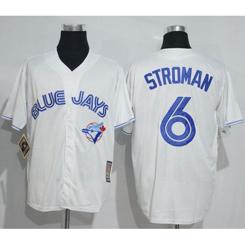 Toronto Blue Jays #6 Marcus Stroman White Cooperstown Throwback Stitched Jersey Men's