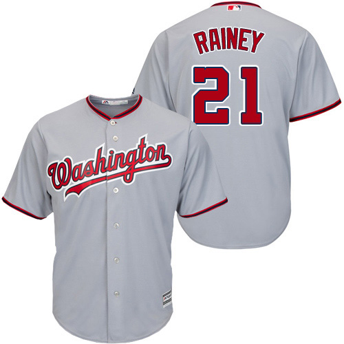 Washington Nationals #21 Tanner Rainey Grey New Cool Base Stitched Youth Jersey Youth