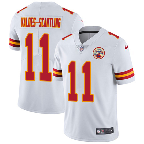 Chiefs #11 Marquez Valdes-Scantling White Men's Stitched Vapor Untouchable Limited Jersey