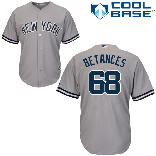 New York Yankees #68 Dellin Betances Grey Cool Base Stitched Youth Jersey Youth
