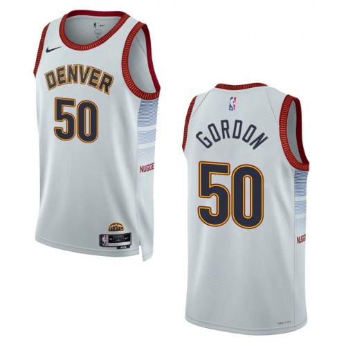 Denver Denver Nuggets #50 Aaron Gordon Unisex Silver 2022-23 Swingman Jersey - City Edition Mens