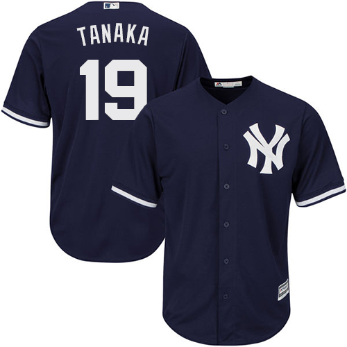 New York Yankees #19 Masahiro Tanaka Navy blue Cool Base Stitched Youth Jersey Youth