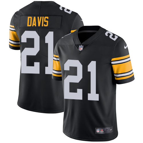 Pittsburgh Steelers #21 Sean Davis Black Alternate Youth Stitched Vapor Untouchable Limited Jersey Youth