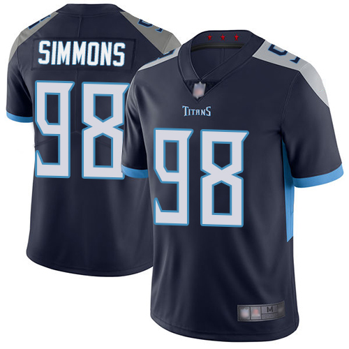 Titans #98 Jeffery Simmons Navy Blue Team Color Youth Stitched Vapor Untouchable Limited Jersey