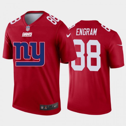 New York New York Giants #88 Evan Engram Red Men's Big Team Logo Vapor Limited Jersey Men's