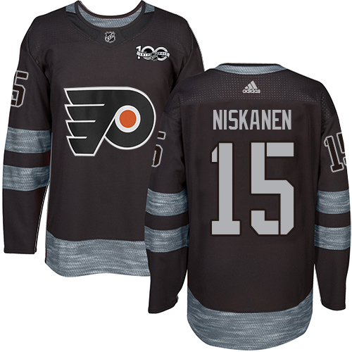 Adidas Philadelphia Flyers #15 Matt Niskanen Black 1917-2017 100th Anniversary Stitched Jersey Men's