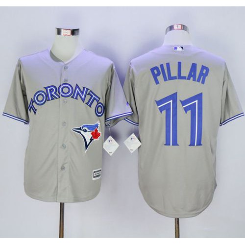 Toronto Blue Jays #11 Kevin Pillar Grey New Cool Base Stitched Jersey Men's