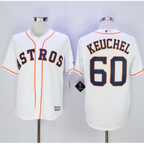 Houston Astros #60 Dallas Keuchel New White Cool Base Stitched Jersey Men's