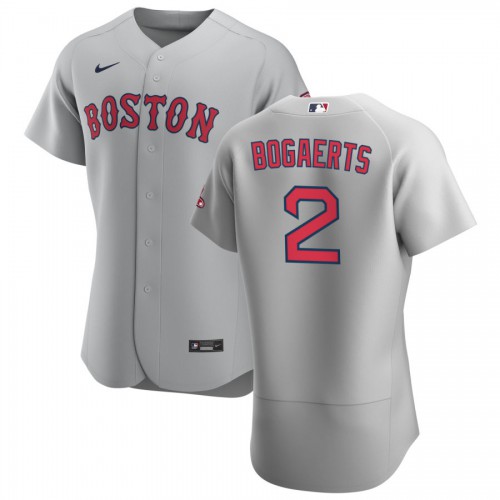 Boston Boston Red Sox #2 Xander Bogaerts Men's Gray Road 2020 Authentic Team Jersey Men's