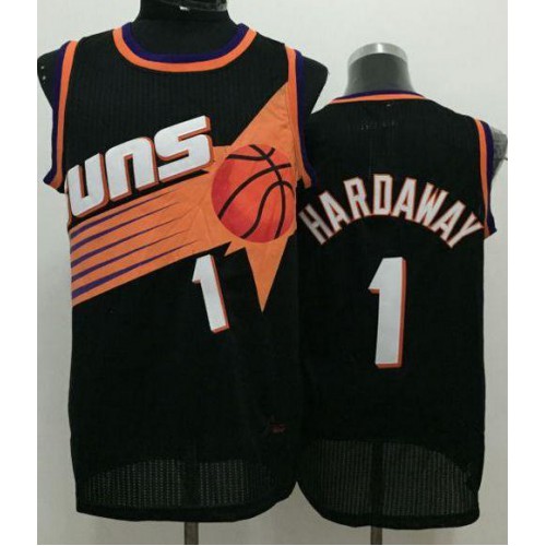 Phoenix Suns #1 Penny Hardaway Black Throwback Stitched Jersey Mens