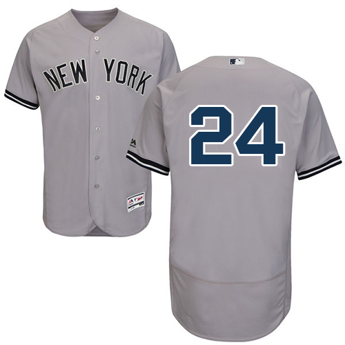New York Yankees #24 Gary Sanchez Grey Flexbase Authentic Collection Stitched Jersey Men's
