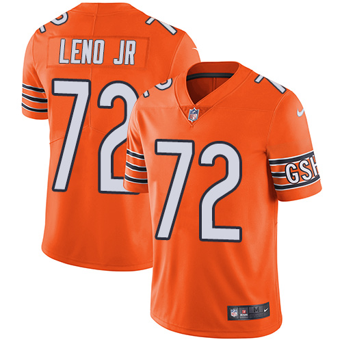 Chicago Bears #72 Charles Leno Jr Orange Men's Stitched Limited Rush Jersey Men's