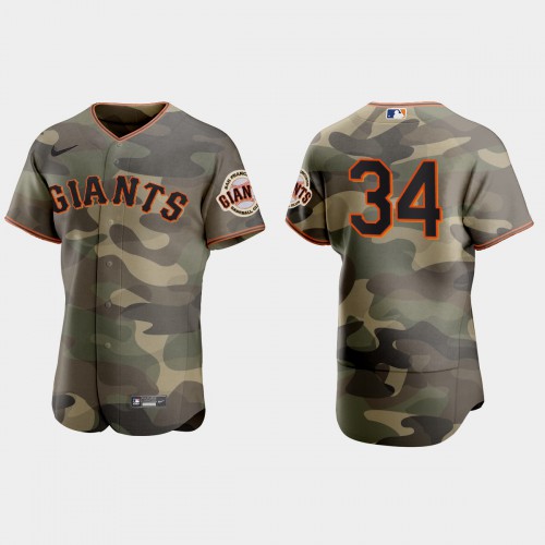 San Francisco San Francisco Giants #34 Kevin Gausman Men's 2021 Armed Forces Day Authentic Jersey -Camo Men's