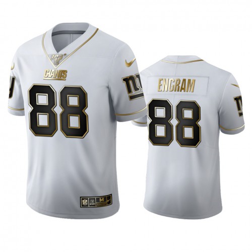 New York New York Giants #88 Evan Engram Men's White Golden Edition Vapor Limited 100 Jersey Men's