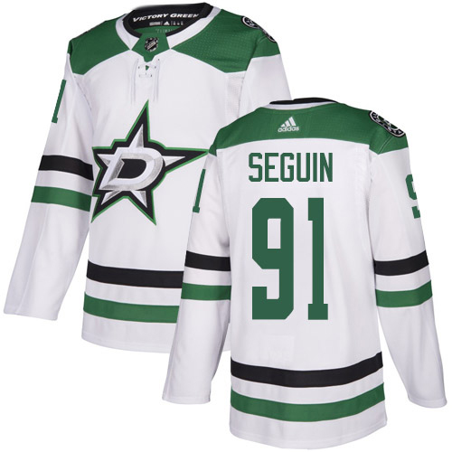 Adidas Dallas Stars #91 Tyler Seguin White Road Authentic Stitched Jersey Men's