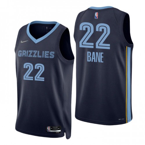 Memphis Grizzlies #22 Desmond Bane Navy Mens 2021-22 75th Anniversary Diamond Swingman Jersey - Icon Edition Mens