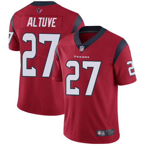 Houston Texans #27 Jose Altuve Red Alternate Men's Stitched Vapor Untouchable Limited Jersey Men's