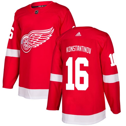 Adidas Detroit Red Wings #16 Vladimir Konstantinov Red Home Authentic Stitched Jersey Men's